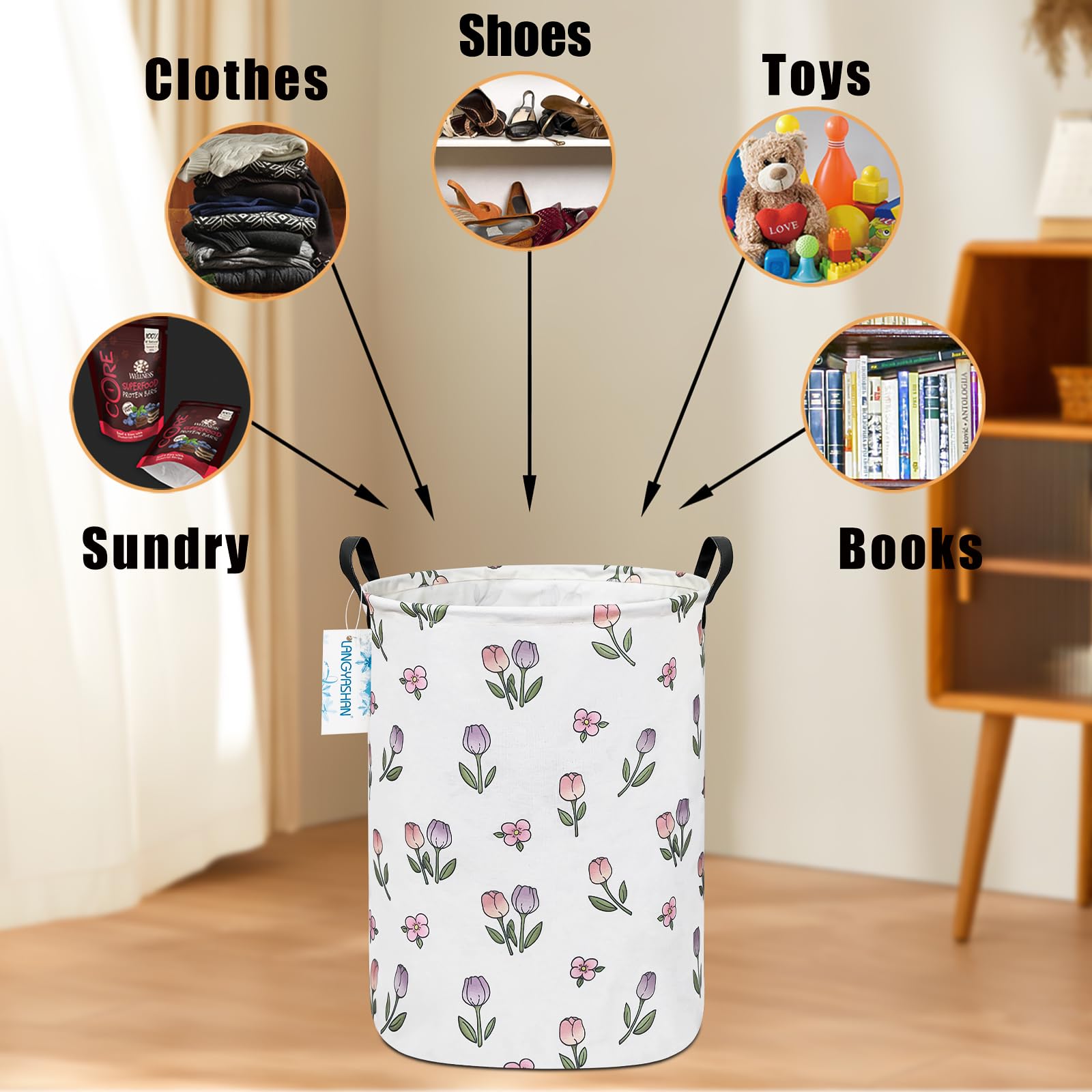 LANGYASHAN toy bin helps tidy playrooms with quick access