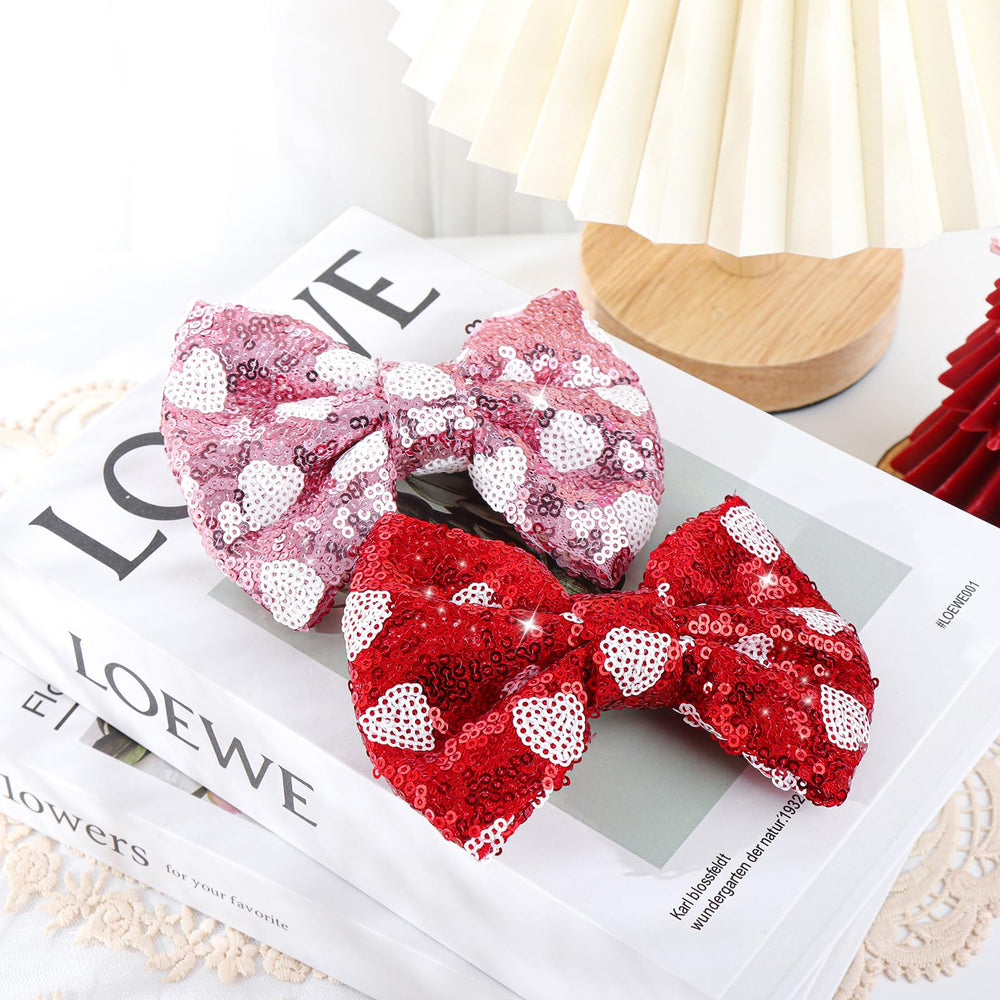 Lanmerry 2-pack valentines hair accessories, versatile for daily wear and parties.