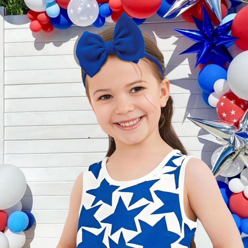 Lanmerry 4th of July hair bows white for clean versatile patriotic styling