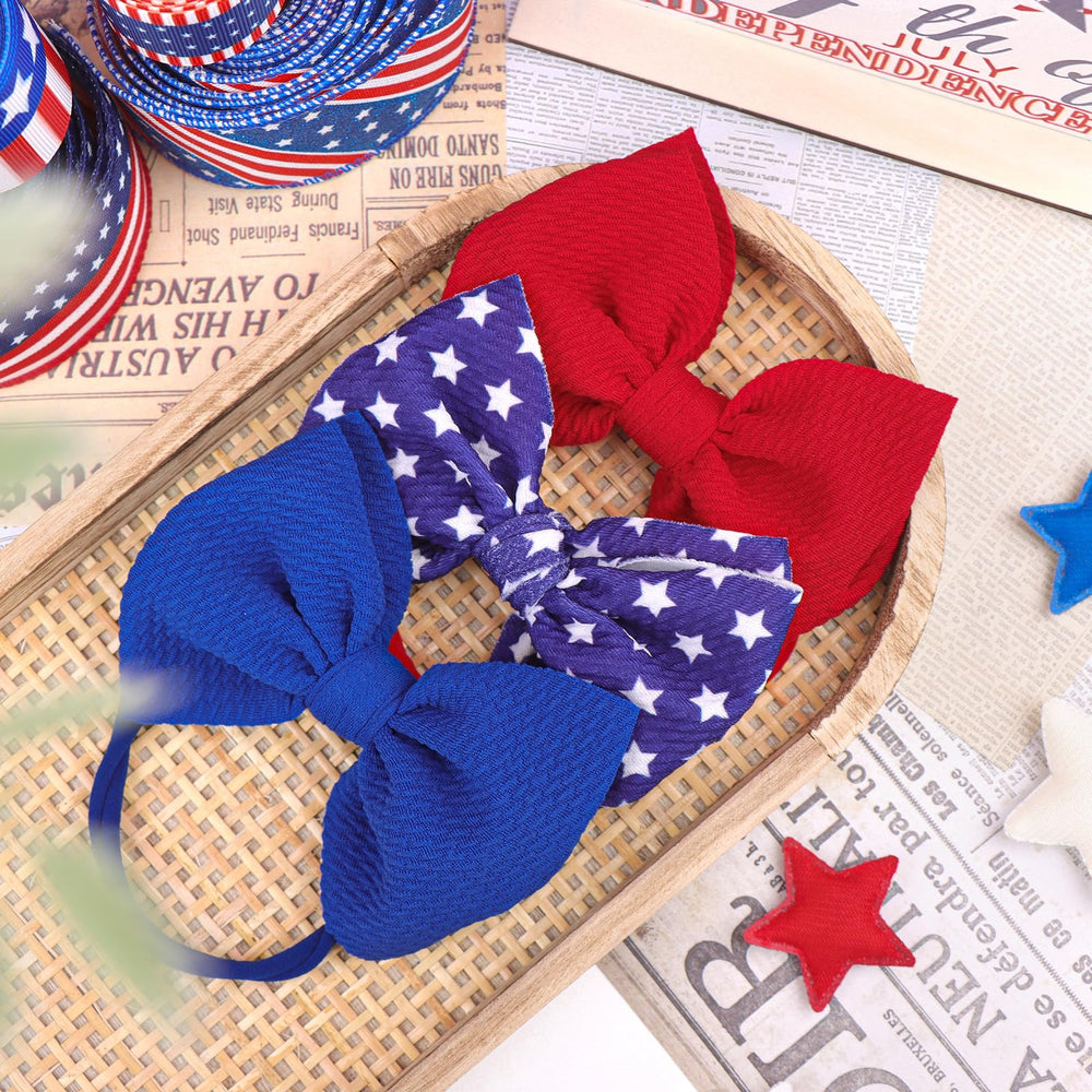 Lanmerry 4th of July photo prop bows brighten family pictures