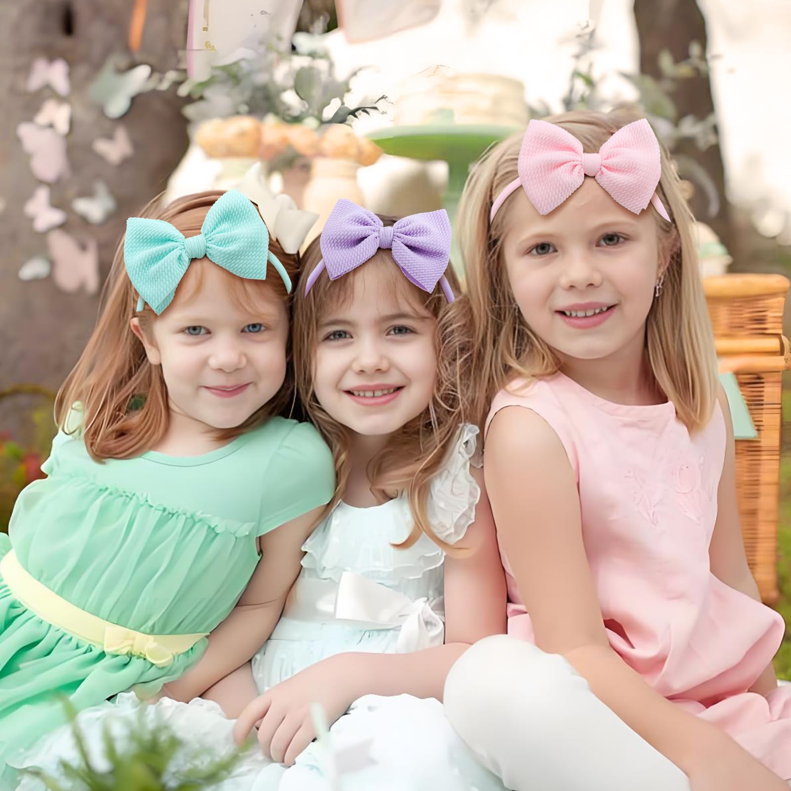 Lanmerry baby bows in pink with 4-5 inch size adds a cute focal point