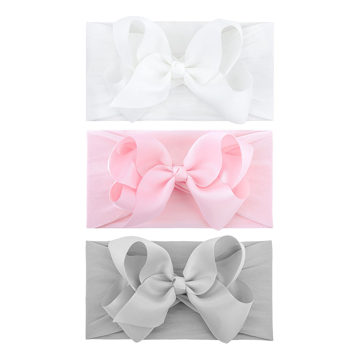 Lanmerry baby bows headbands 3 colors set for versatile outfits and cute looks