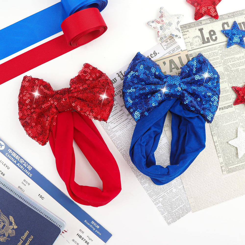 Lanmerry four-season accessory to elevate outfits with festive red-blue accents.