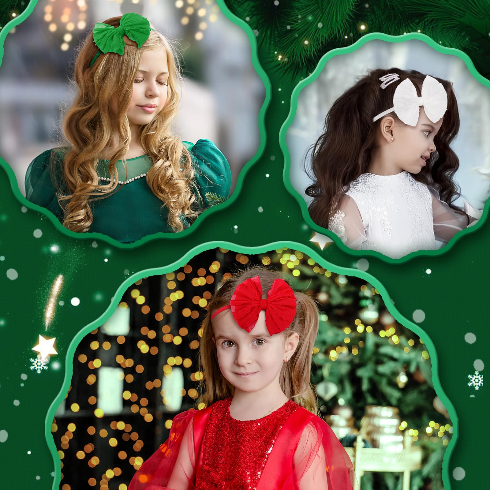 Lanmerry baby headband styled with outfits for parties.