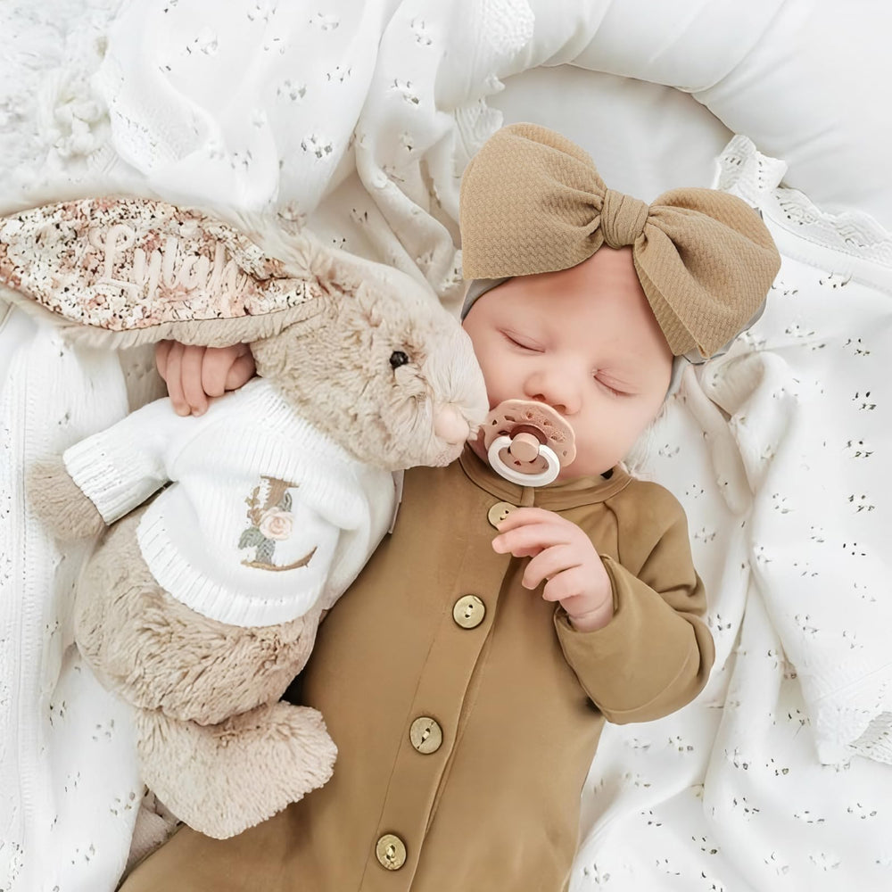 Lanmerry baby headband soft fabric texture ensures gentle all-day comfort