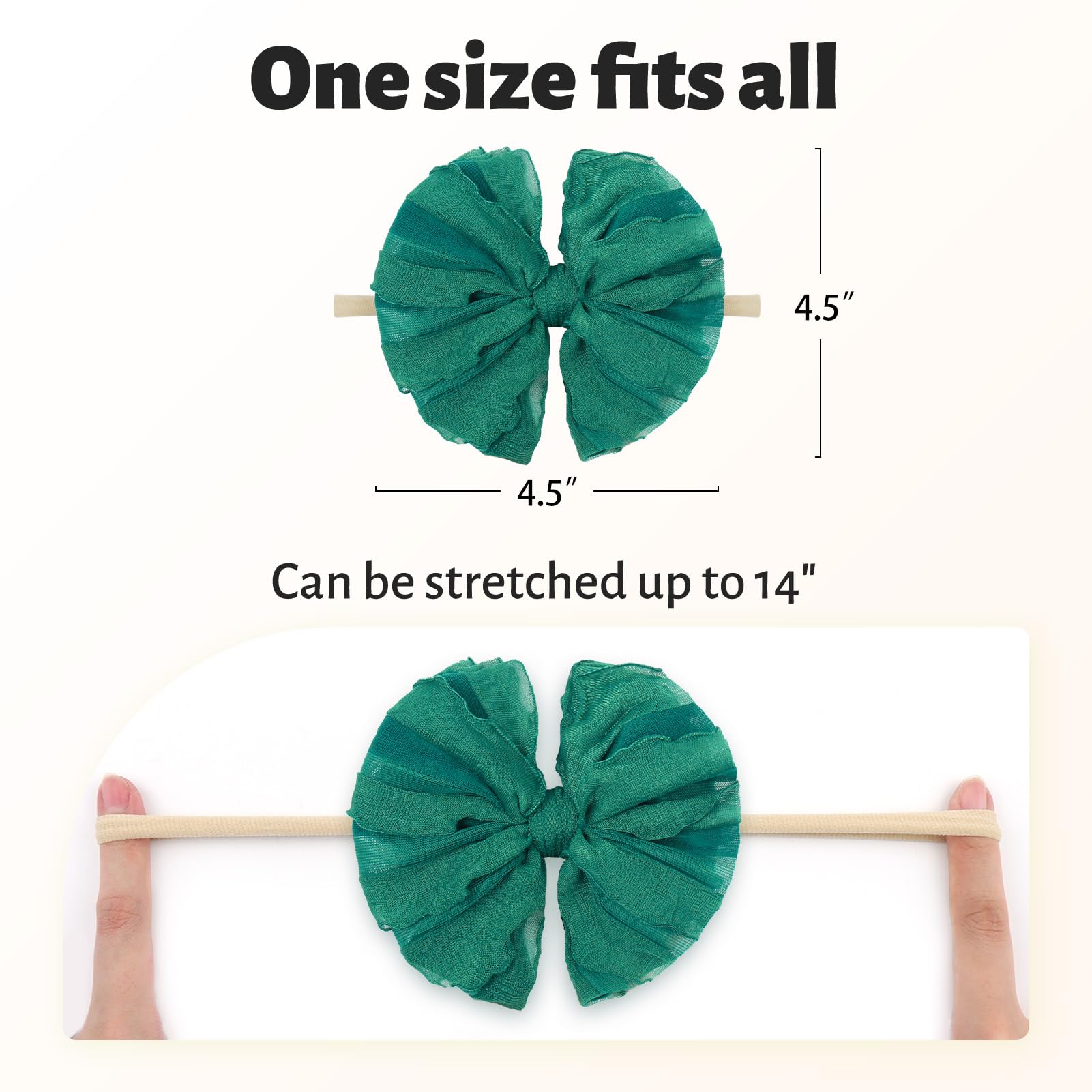 Lanmerry baby headband soft-stretchy nylon, gentle and comfortable.
