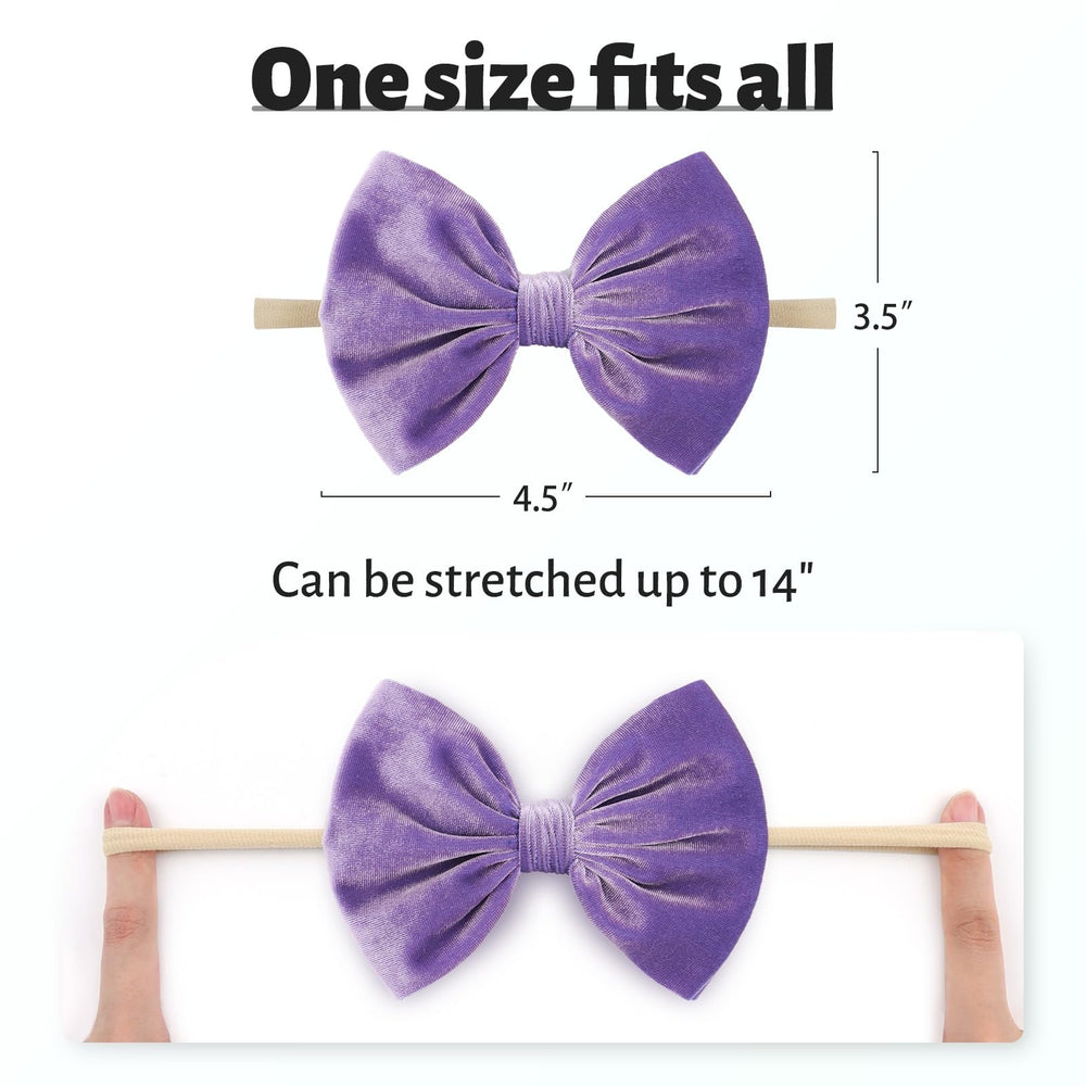 Lanmerry baby headband velvet bow soft textured material for comfort