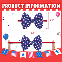 Lanmerry baby headbands pack-3 with three colors for quick patriotic outfit matching
