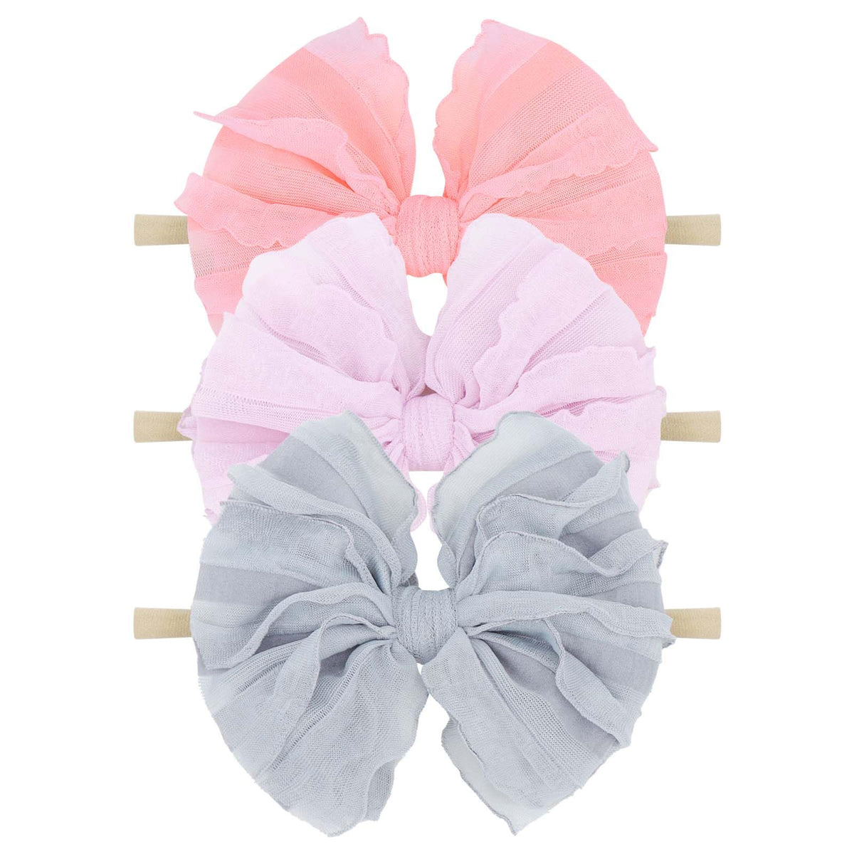 Lanmerry baby headbands purple knot for comfortable all-day wear and cute photos.