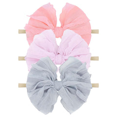 Lanmerry baby headbands purple knot for comfortable all-day wear and cute photos.