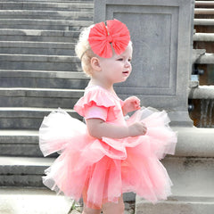 Lanmerry red knot headband on baby for everyday wear