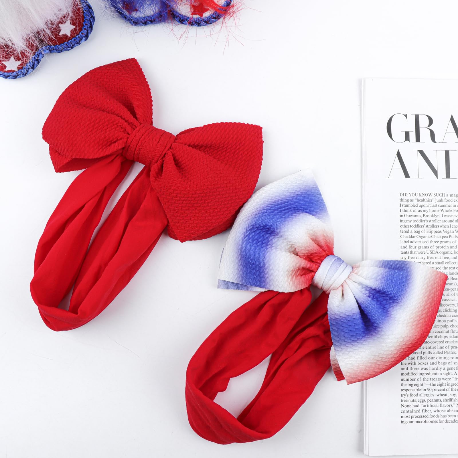 Lanmerry baby photo prop bows vibrant colors for family portraits.