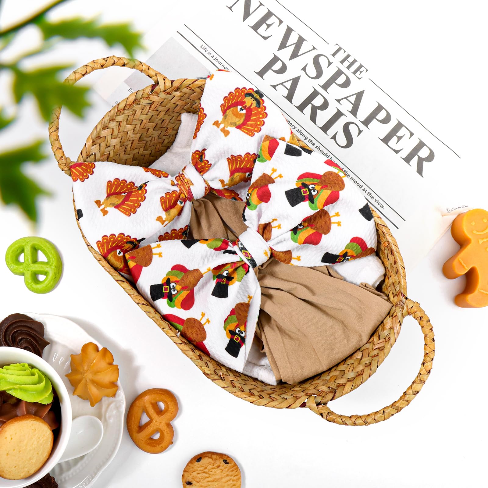 Lanmerry turkey pattern headband adds festive charm to everyday wear.