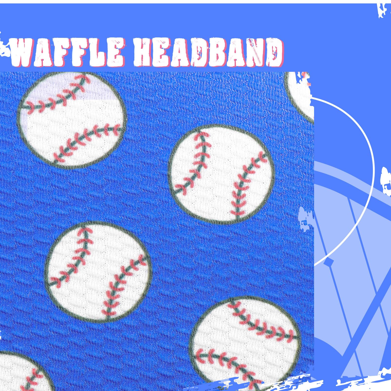 Lanmerry headband with baseball print ideal for photos.