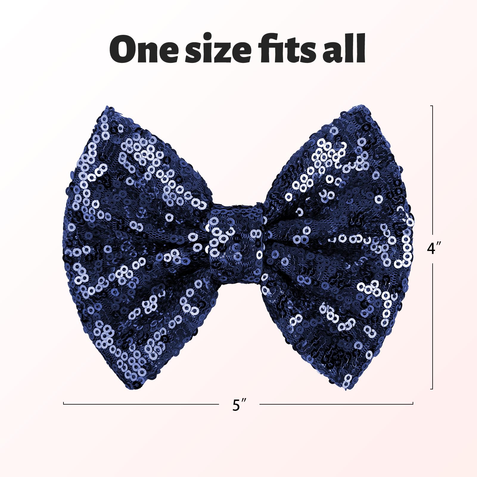 Lanmerry handmade sequin bow fabric clip showcases premium texture and durability.