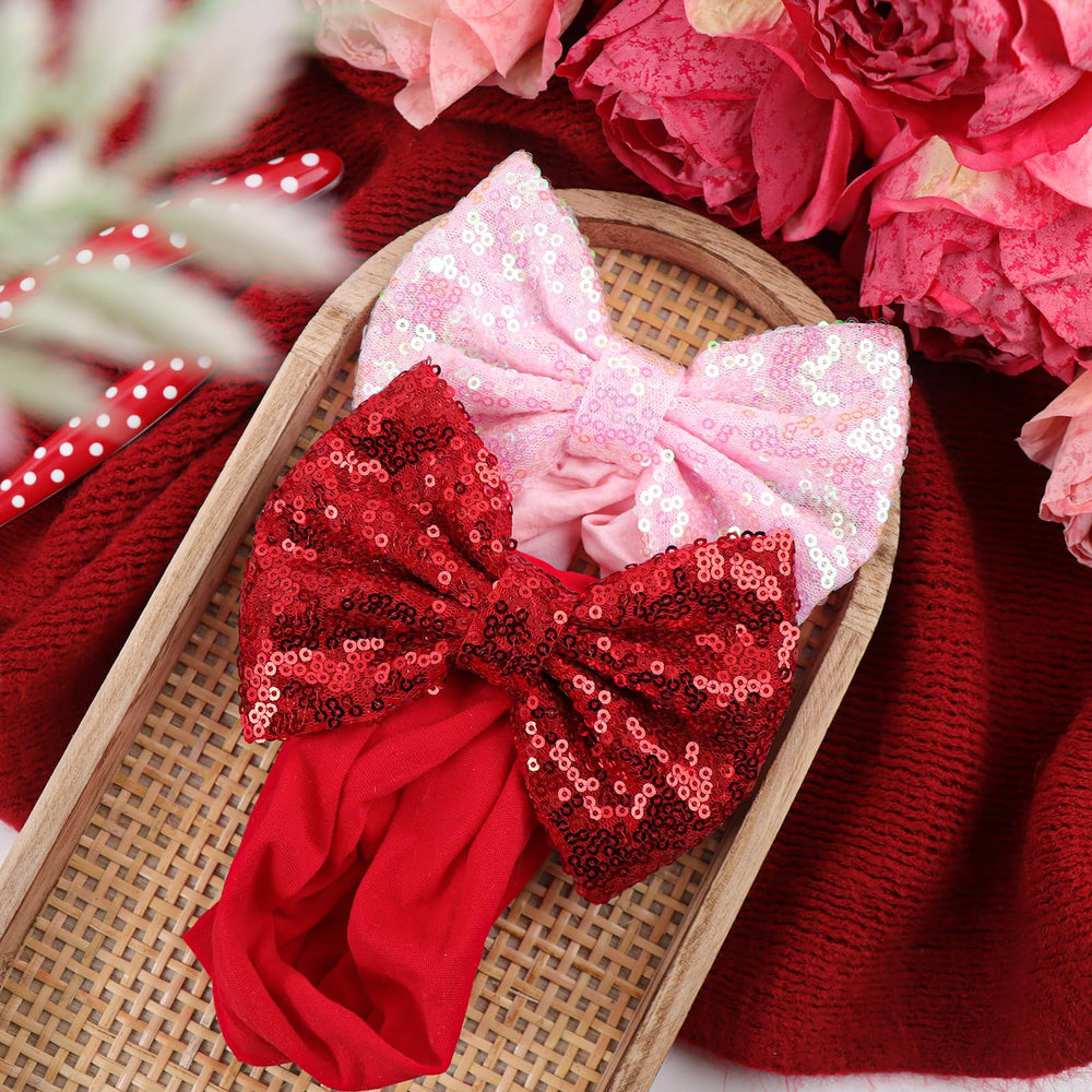 Lanmerry soft elastic headband closeup shows gentle fit for delicate heads.