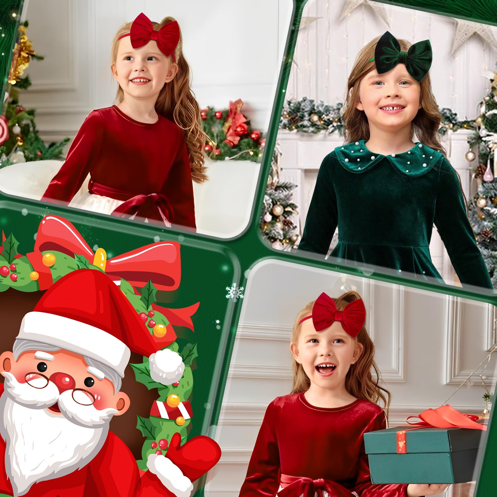 Lanmerry Christmas baby bows ideal for holiday family portraits