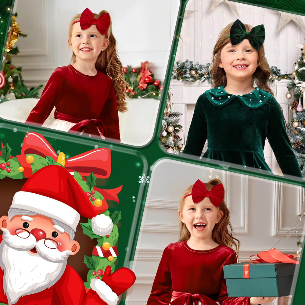 Lanmerry Christmas baby bows ideal for holiday family portraits