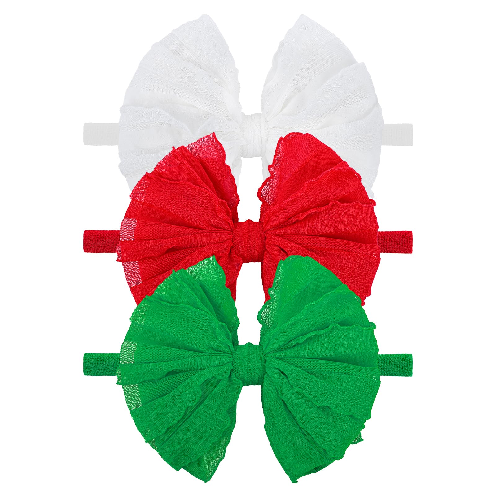 Lanmerry Christmas headband with red bow, ideal for holiday photos.