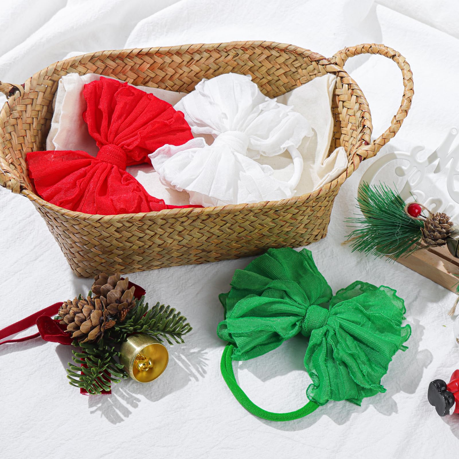 Lanmerry Christmas headbands gift-ready three-pack for holidays.