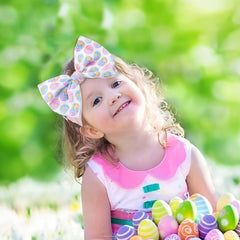 Lanmerry elastic headband bows with nylon for gentle wear.