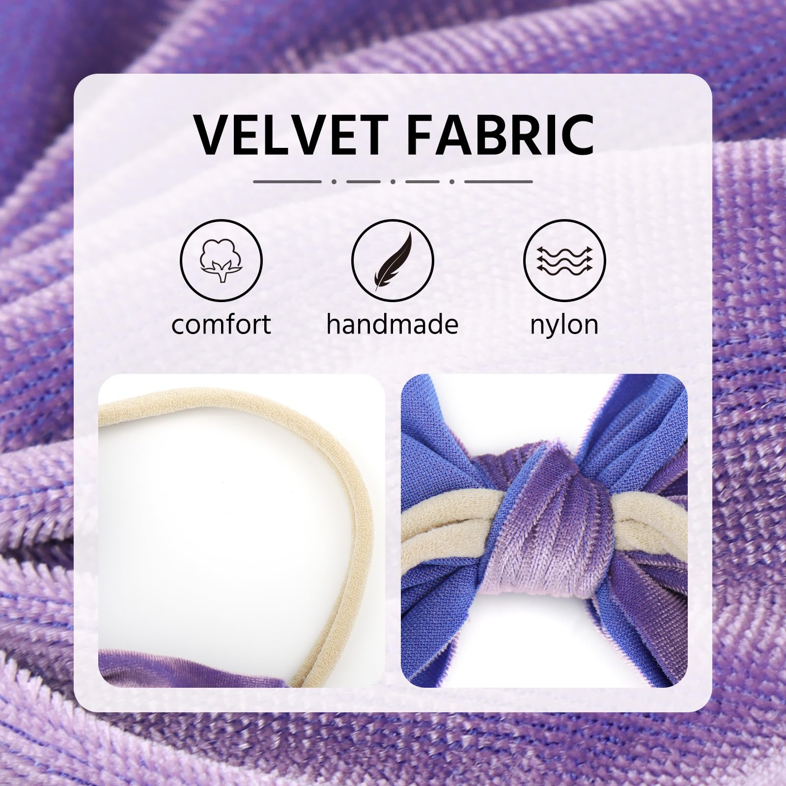 Lanmerry elastic headband bow lightweight wear all day gentle fit