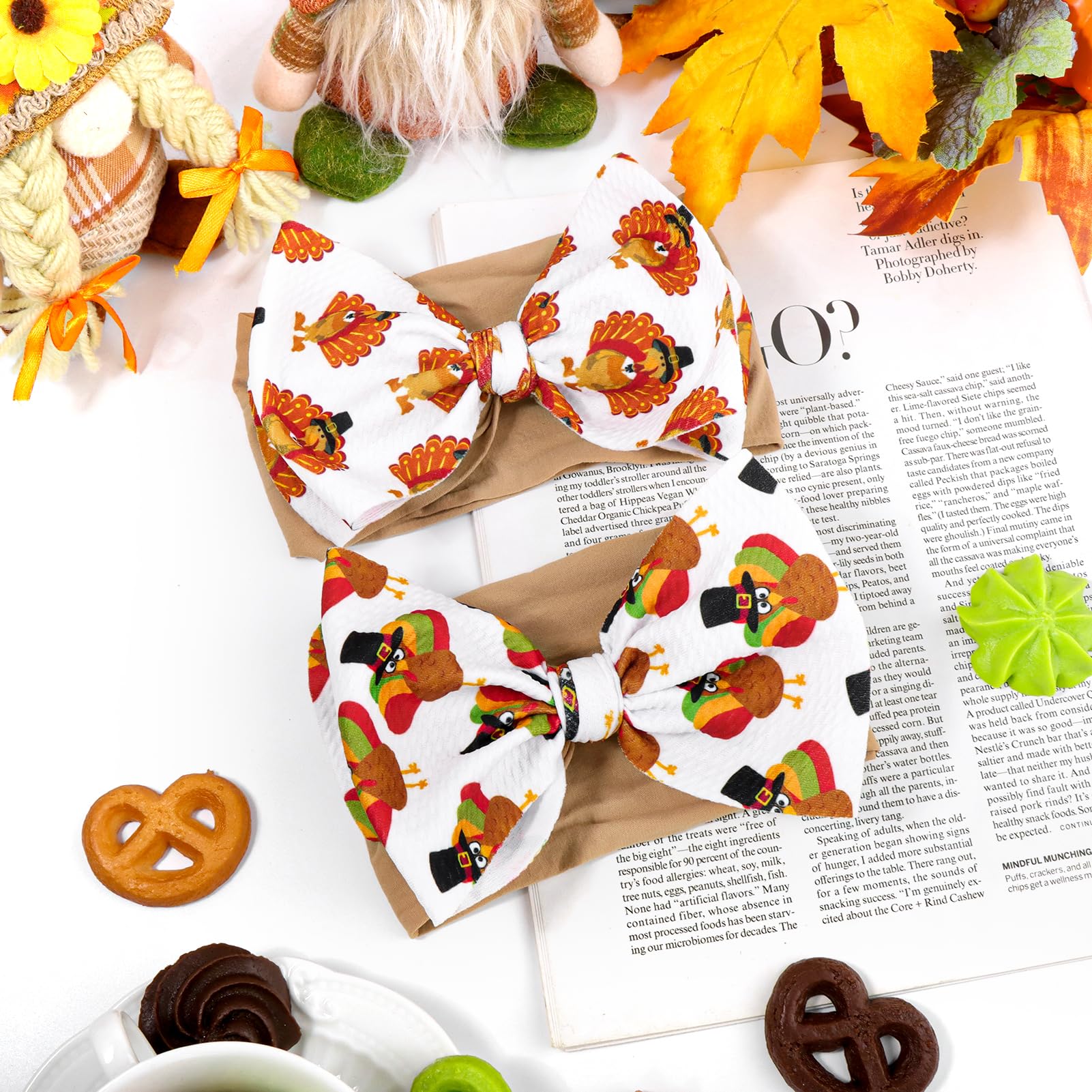 Lanmerry infant headbands designed to stay put without restraint.
