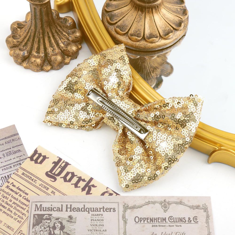 Lanmerry gift-ready gold hair bow ideal for gifting and princess moments.