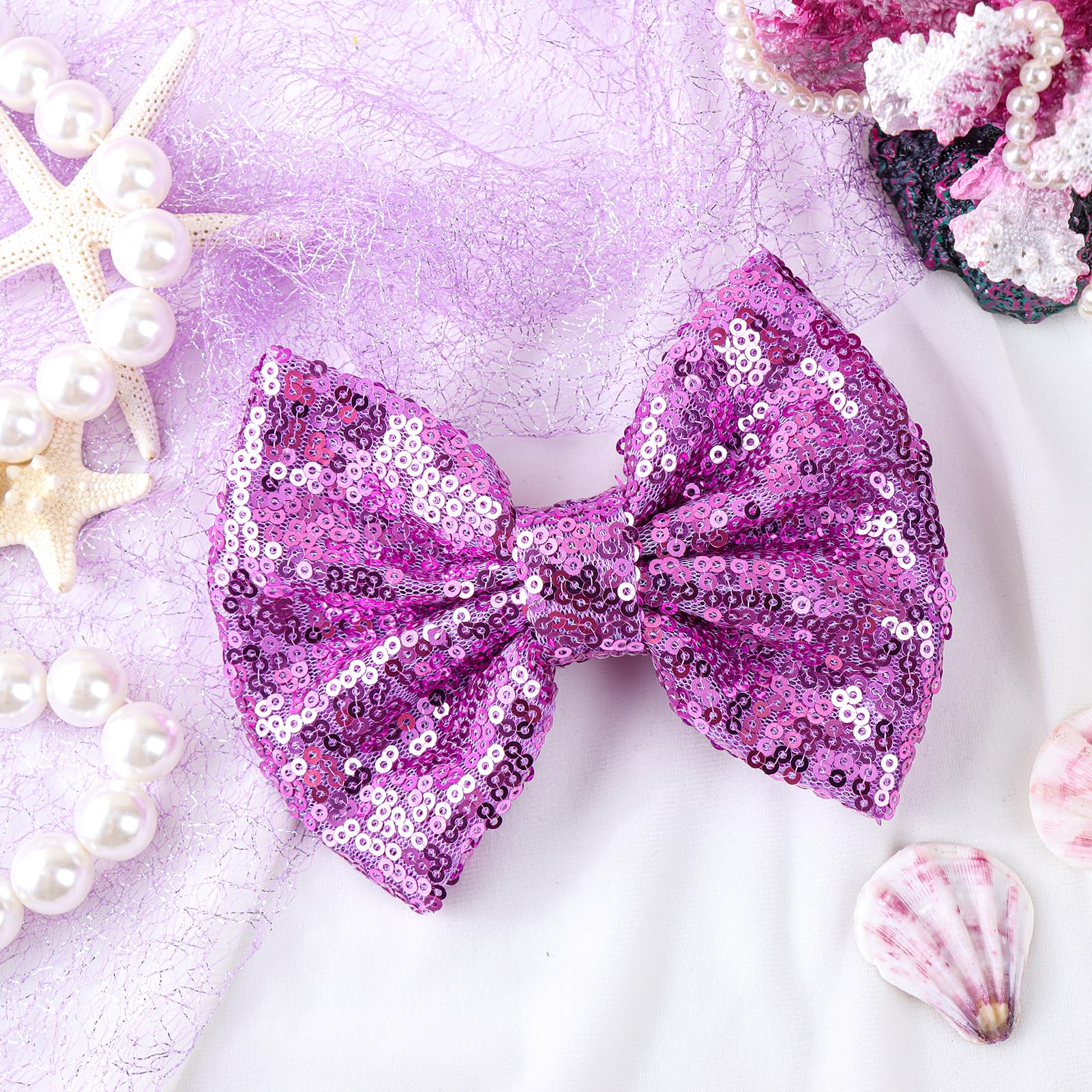 Lanmerry 5-inch bow clip with breathable design for toddlers and teens.