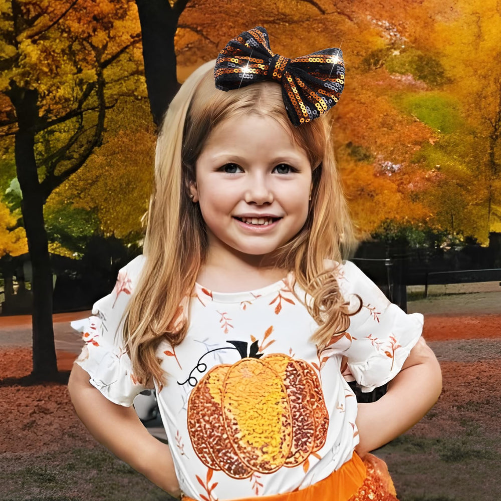 Lanmerry Halloween bow ghost pattern for festive photos and outfits