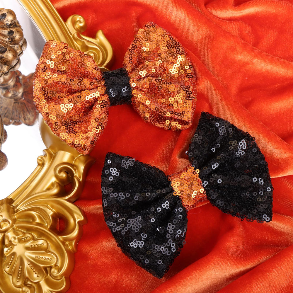 Lanmerry Halloween bow pack orange clip ideal for gifts and celebrations