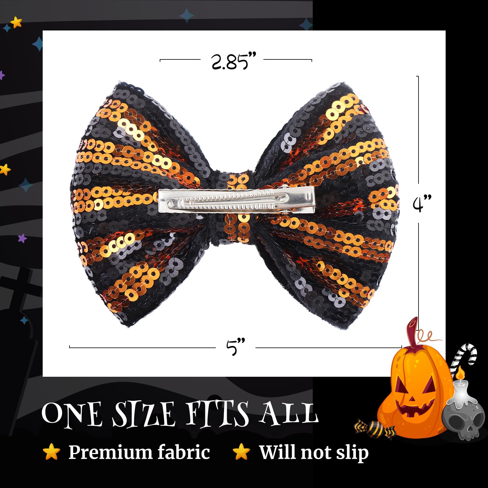 Lanmerry Halloween bow pumpkin pattern adds playful charm for Halloween outfits