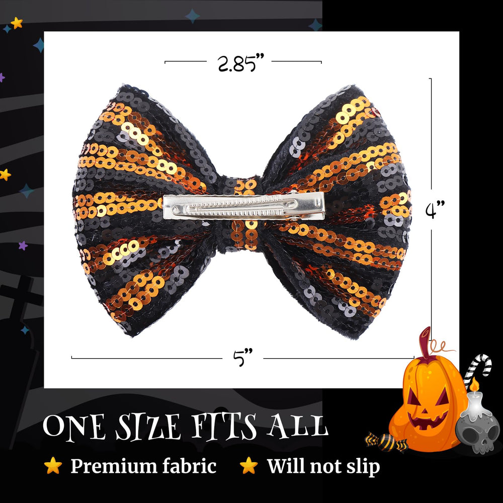 Lanmerry Halloween bow pumpkin pattern adds playful charm for Halloween outfits