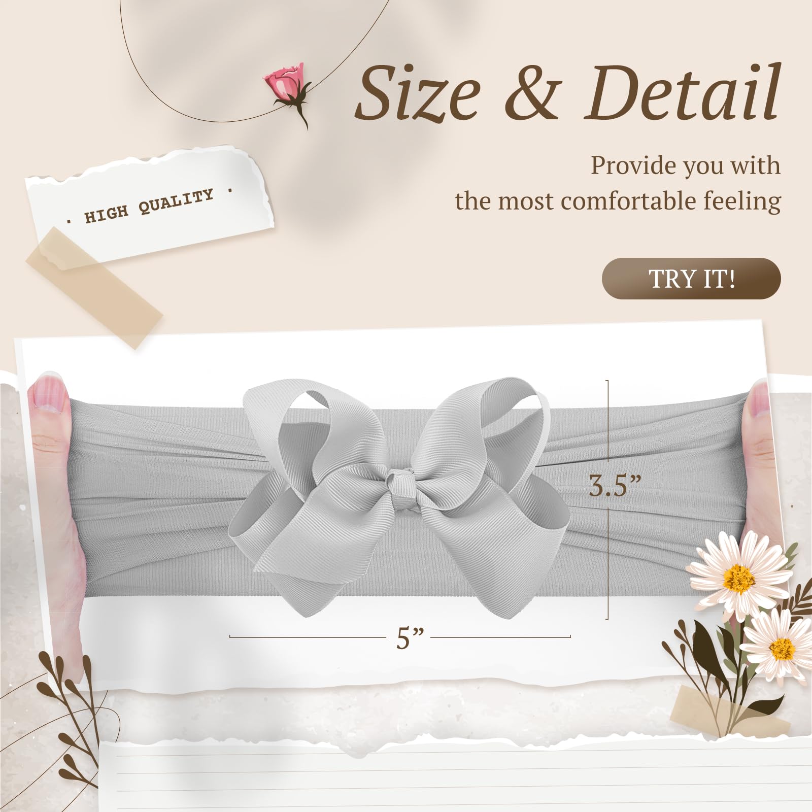 Lanmerry handmade grosgrain bow detail adds real craft and charm