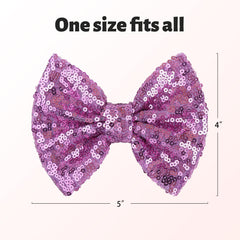 Lanmerry premium sequins fabric bow clip resists fading for lasting sparkle.