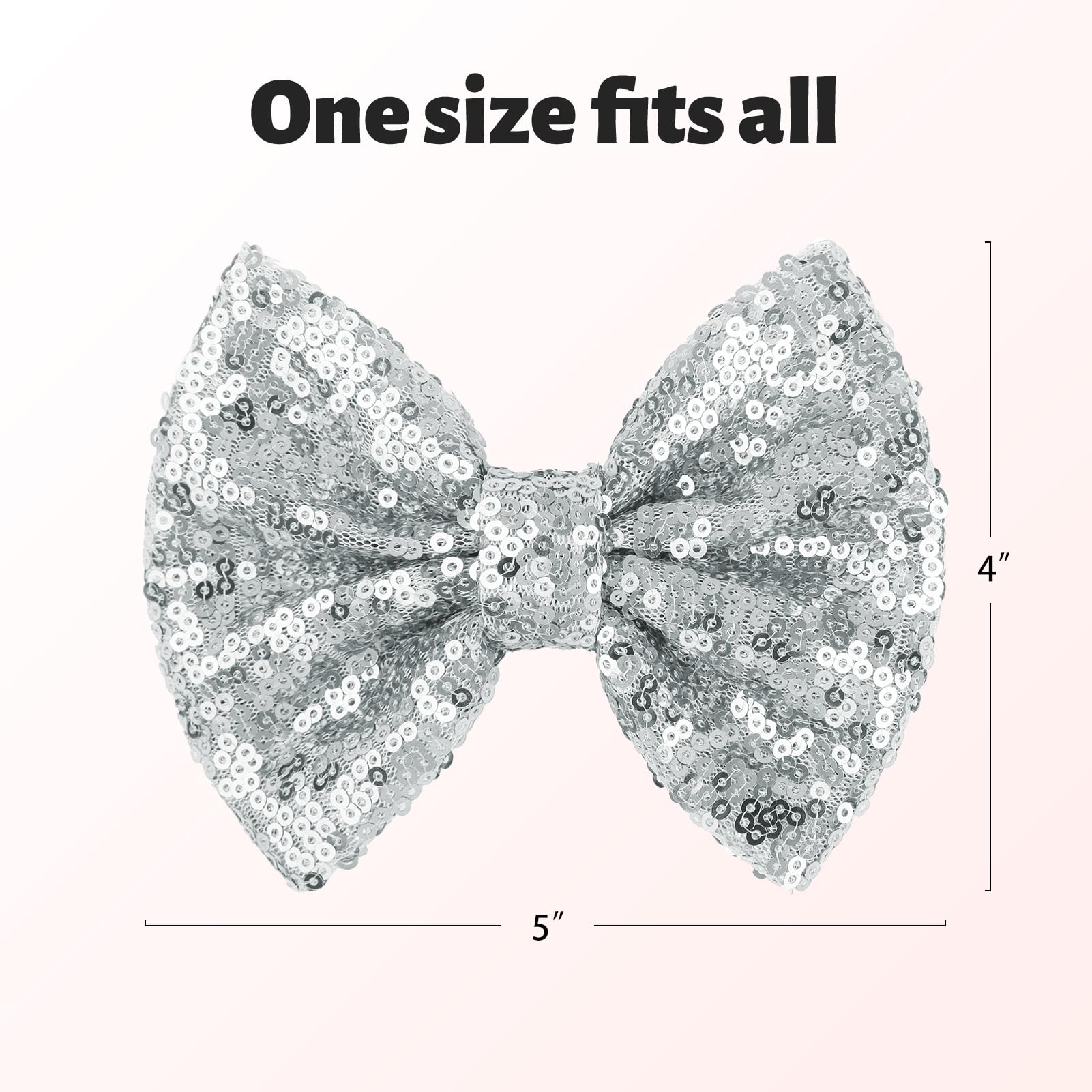 Lanmerry knot bow sequin hair clip highlights soft, elegant finish.