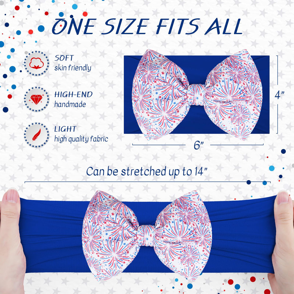 Lanmerry large star bow baby headband for holidays and family occasions.
