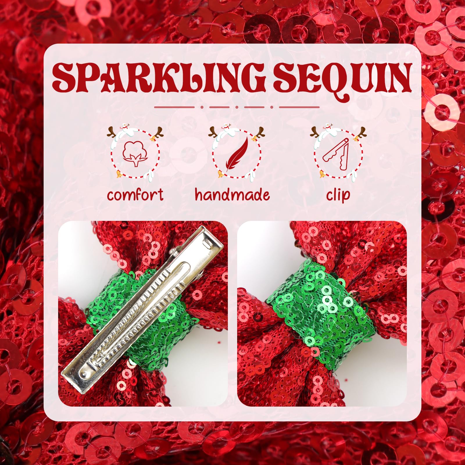 Lanmerry lightweight sequin clip ensures comfortable wear all day