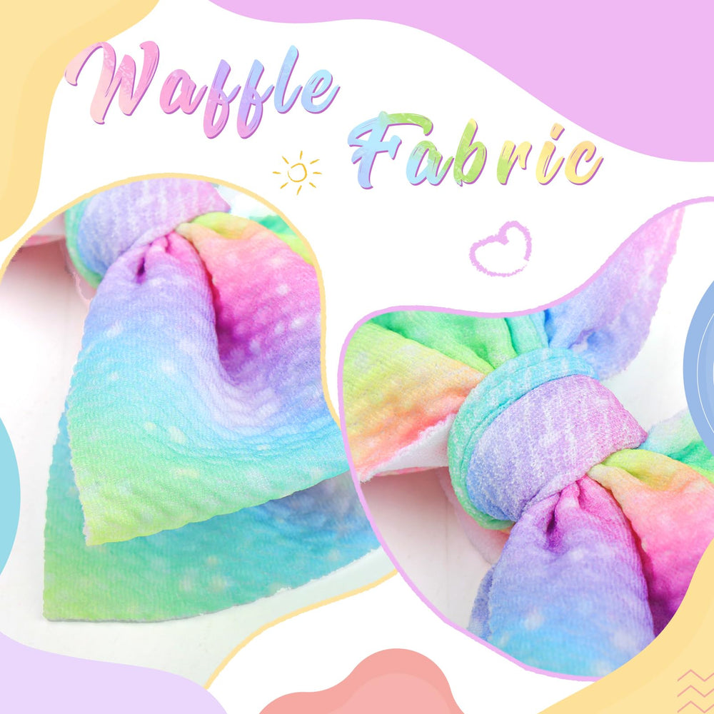 Lanmerry Rainbow Hair Bows toddler party outfit for vibrant photos