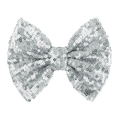 Lanmerry sequins alligator clip 5inch bow adds festive flair for daily hairstyles.