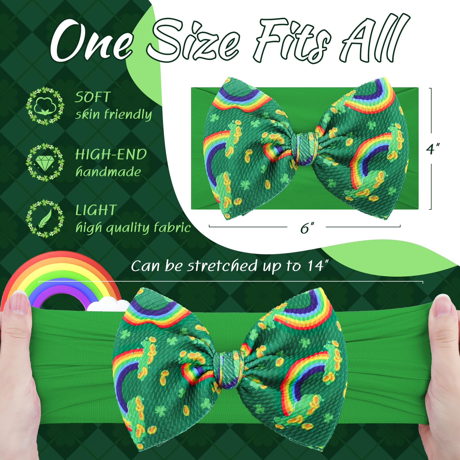 Lanmerry elastic headband keeps the bow in place without slipping.