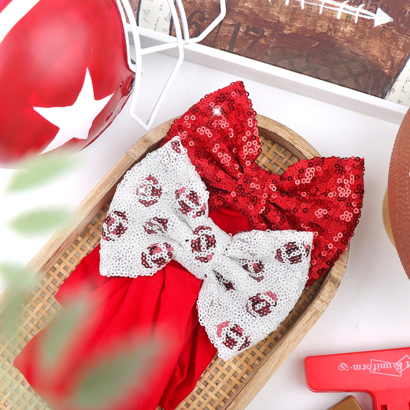 Lanmerry sport-themed headband pairs with casual outfits for playtime and photos.