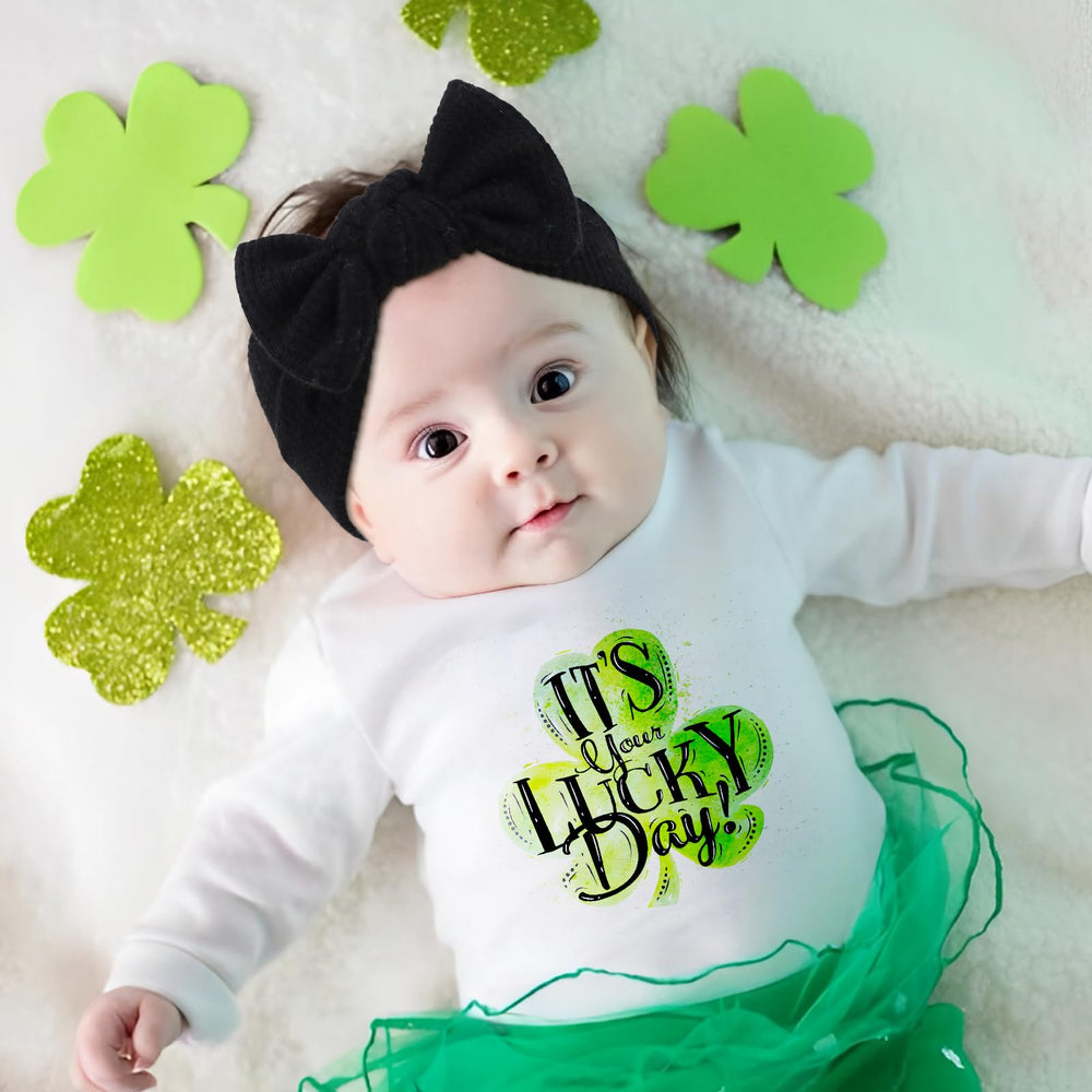 Lanmerry St. Patrick's Day headbands green for festive toddler accessory