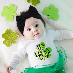 Lanmerry St. Patrick's Day headbands green for festive toddler accessory