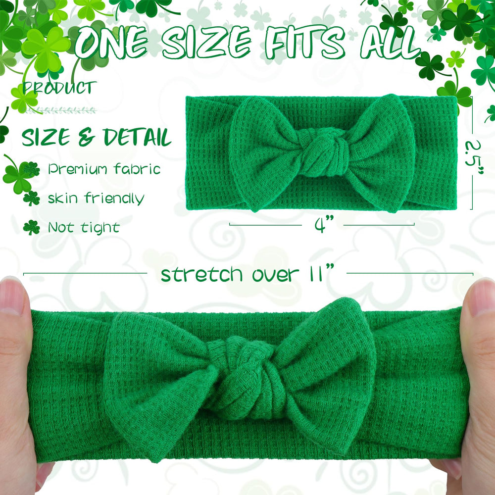 Lanmerry 4-inch waffle bow headband close-up showing soft fabric