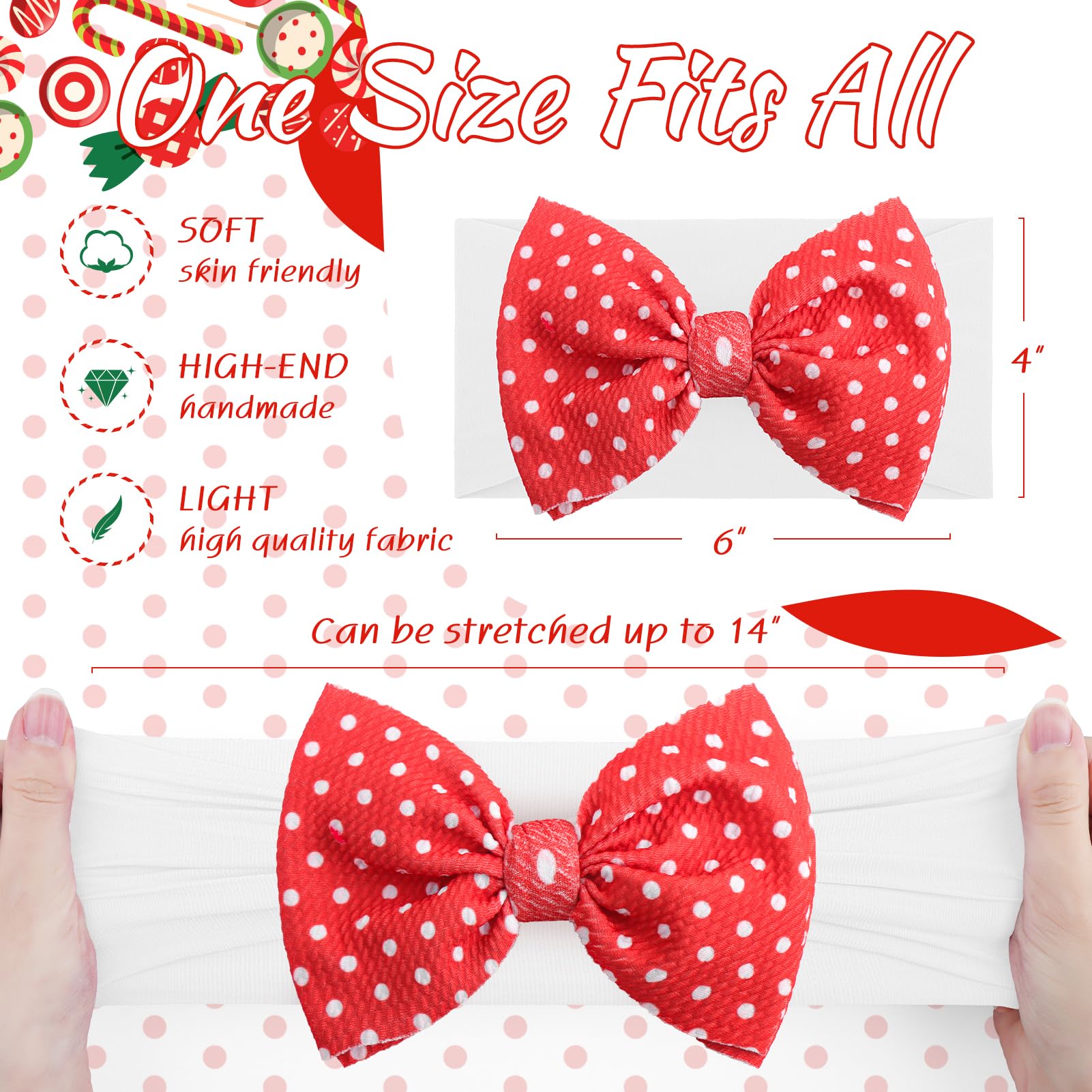 Lanmerry toddler Christmas bow — easy on growing heads.