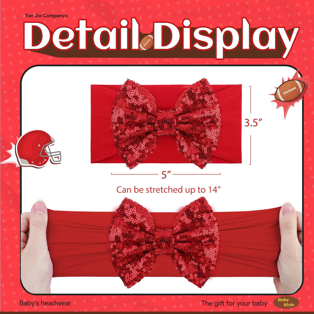 Lanmerry two-pack baby headbands make a thoughtful gift for sports-loving families.