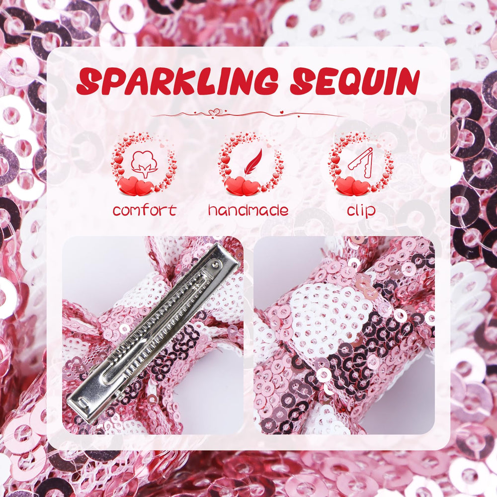 Lanmerry Valentine hair clip worn by a child, showing lightweight comfort.