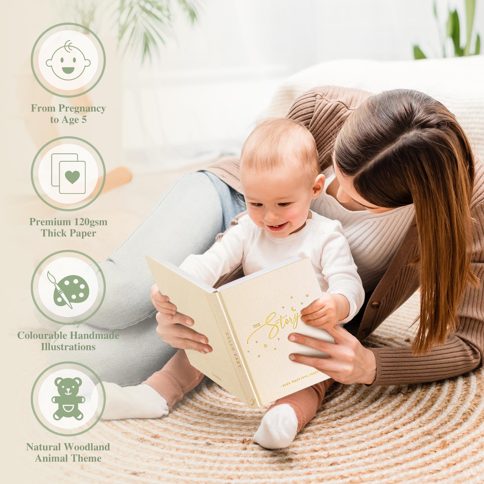 Lanpn first milestones from age 2-5 celebrates growth with memory pages