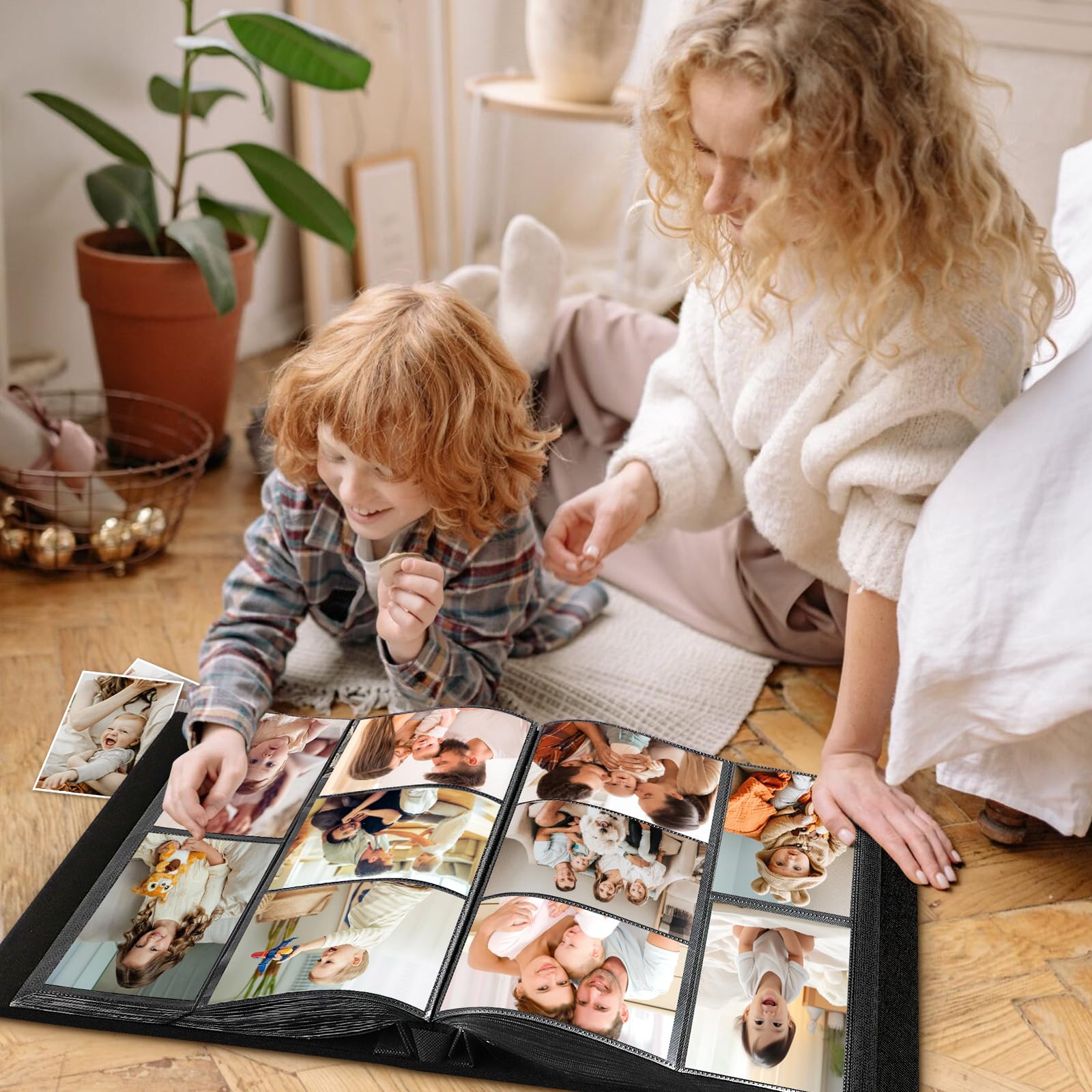 Lanpn baby photo album portrait and landscape layout supports versatile photo orientation